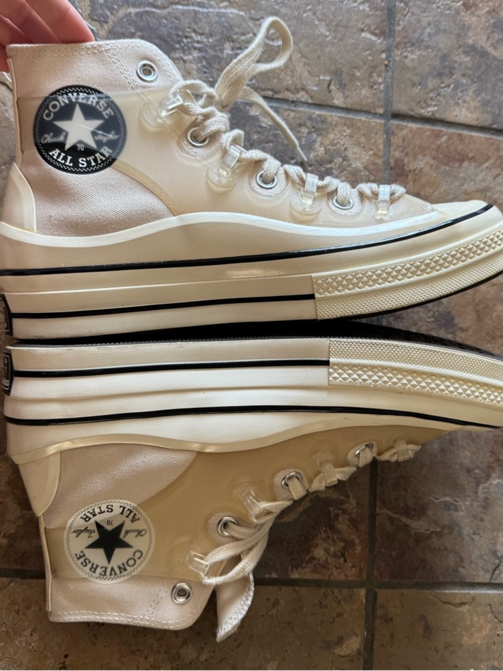 Converse x Kim Jones Chuck 70 Utility Wave Hi in Natural - Picture 6 of 9